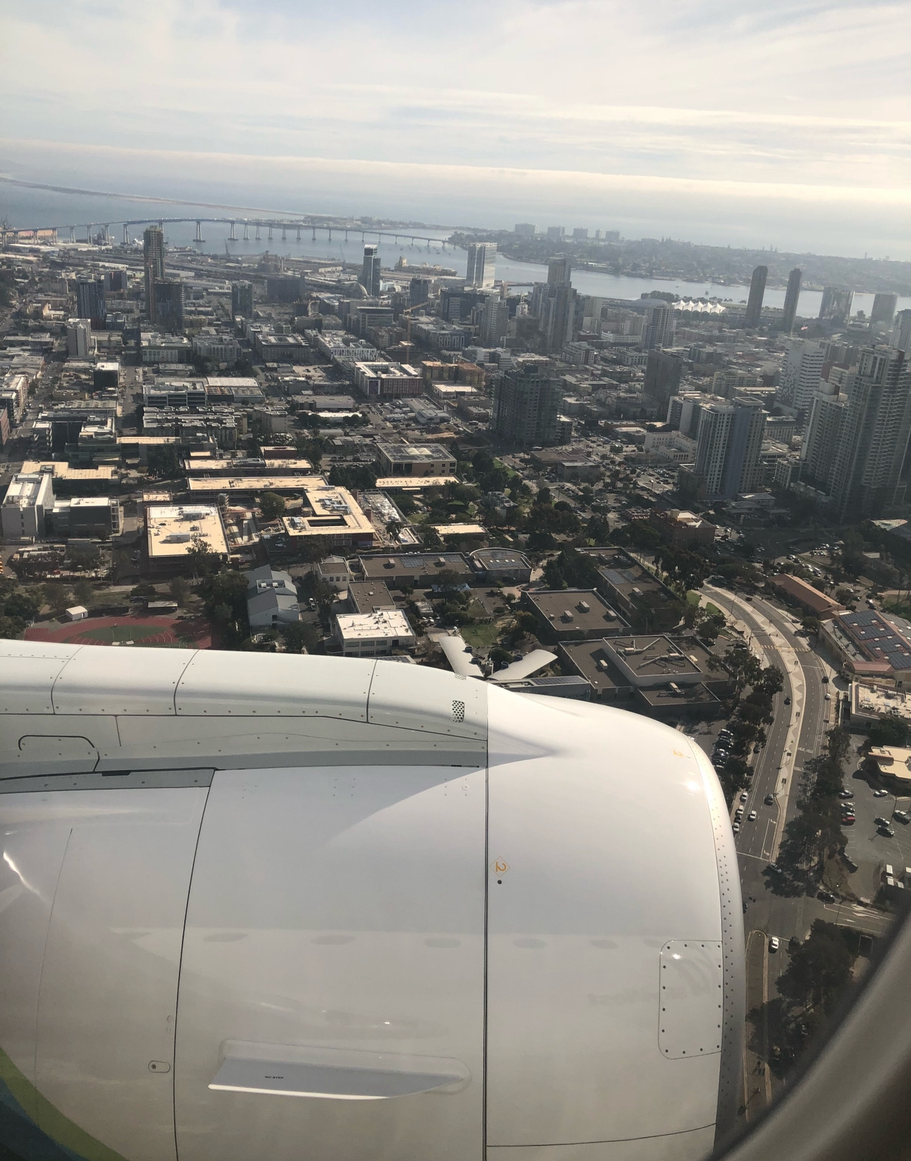 Flying into San Diego