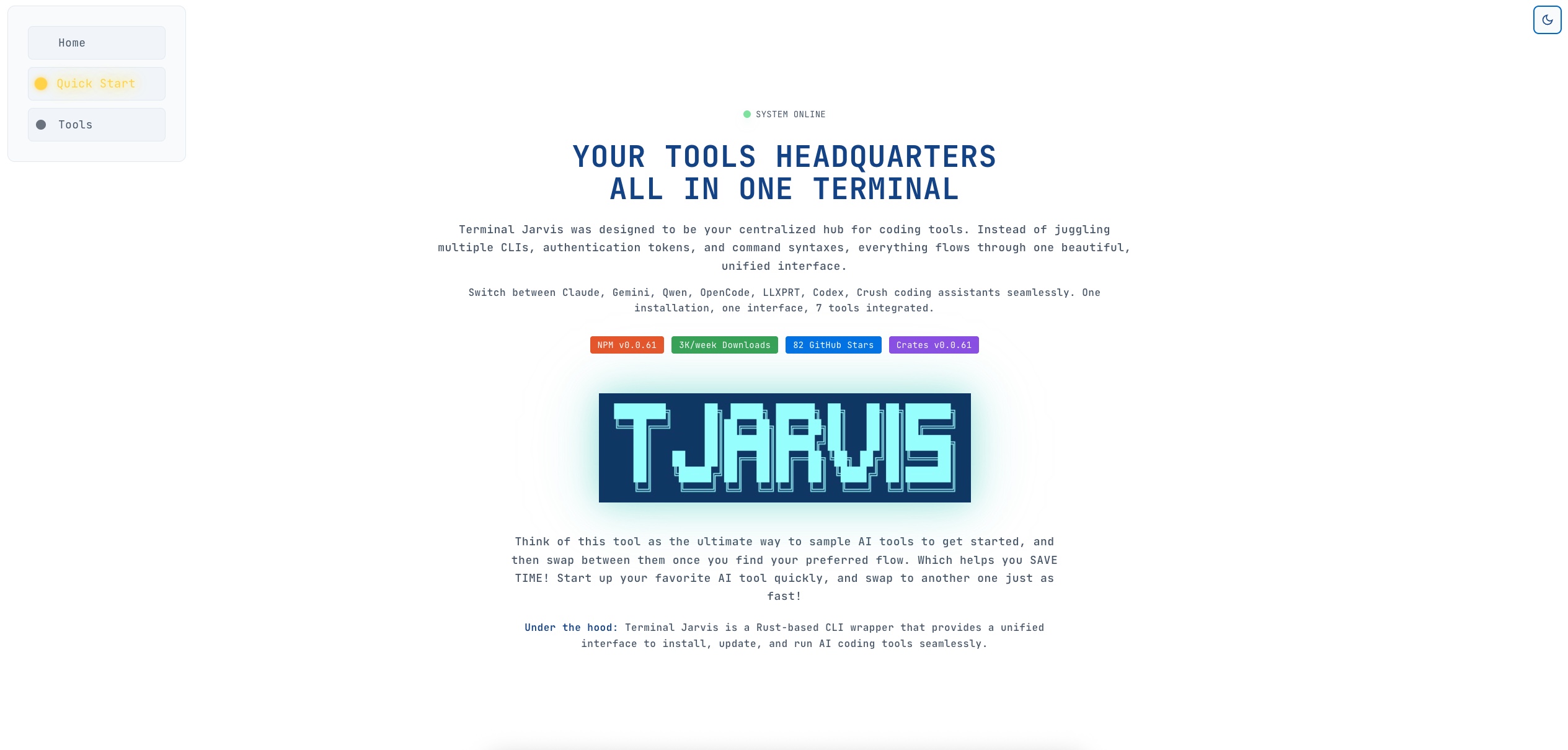 Terminal Jarvis Light Mode